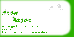 aron major business card