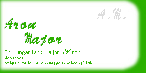 aron major business card
